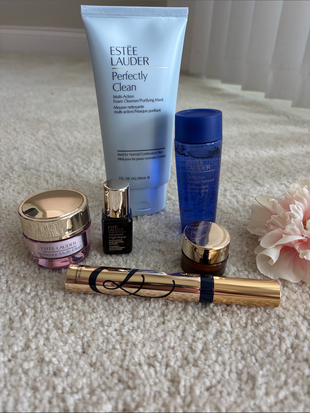 Estee Lauder Skincare & Makeup Set - Blue, Gold, Pink